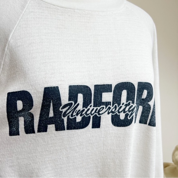 Vintage Radford University Thin White Sweatshirt - Picture 3 of 7